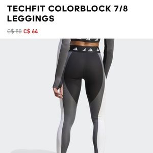Adidas colour block 7/8 leggings